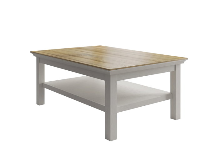 Hanah Home Mesa de café FRN-21024 en Crema, Roble y Gris Hanah Home Mesa de café FRN-21024 en Crema, Roble y Gris